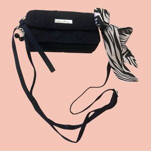 Vera Bradley Black Crossbody Bag with Wristlet Strap